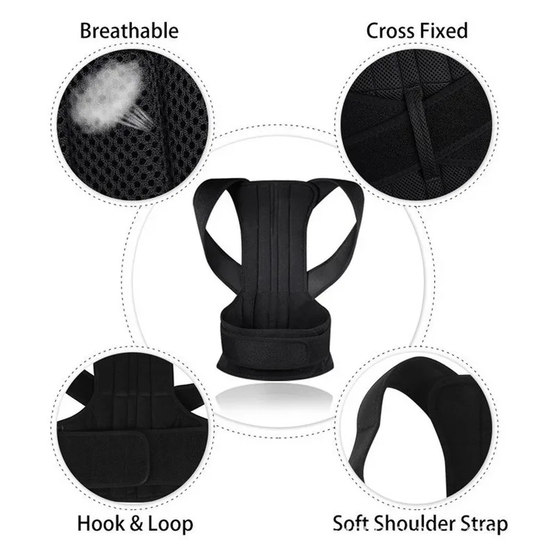 Alloy Bar Posture Corrector Scoliosis Back Brace Spine Corset Shoulder Therapy Support Posture Correction Belt Orthopedic Back