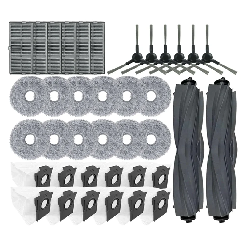 A74G-For Dreame L10s Pro Ultra Heat/X30 Ultra/X30 Pro Replacement Accessories- Main Brush, Side Brush, Dust Bag, Filter, Mop Clo