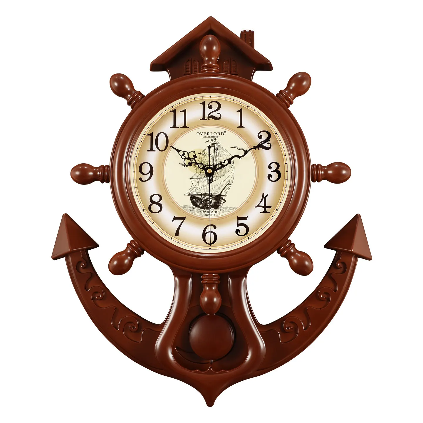 

Настенные часы в средиземноморском стиле для гостиной, креативный декор, бесшумные.