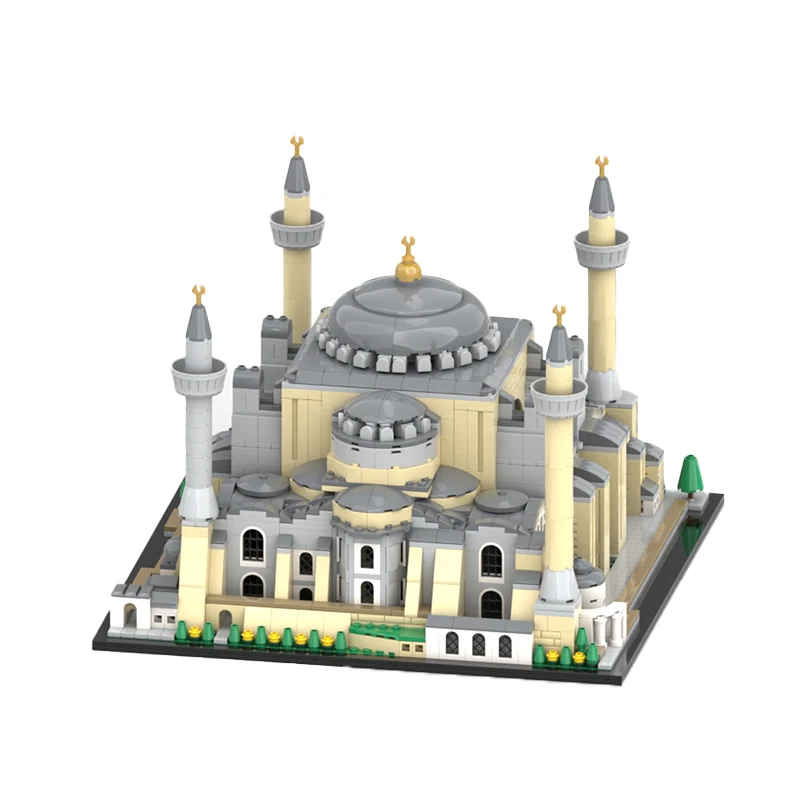 MOC 有名な現代建築シーンアヤソフィアモジュラー建築ビルディングブロックモデルテクニカルレンガ組立玩具ギフト