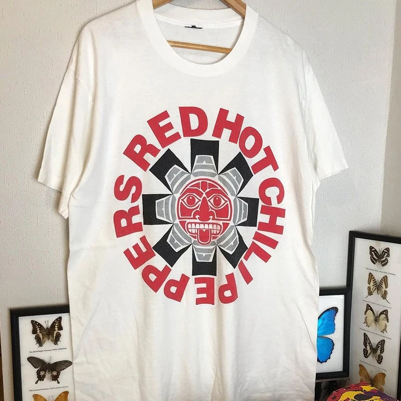 

Red Hot Chili Peppers Rock Red Chili Peppers Rock Band Printed Punk Style Cotton Short-sleeved T-shirt for Men and Women