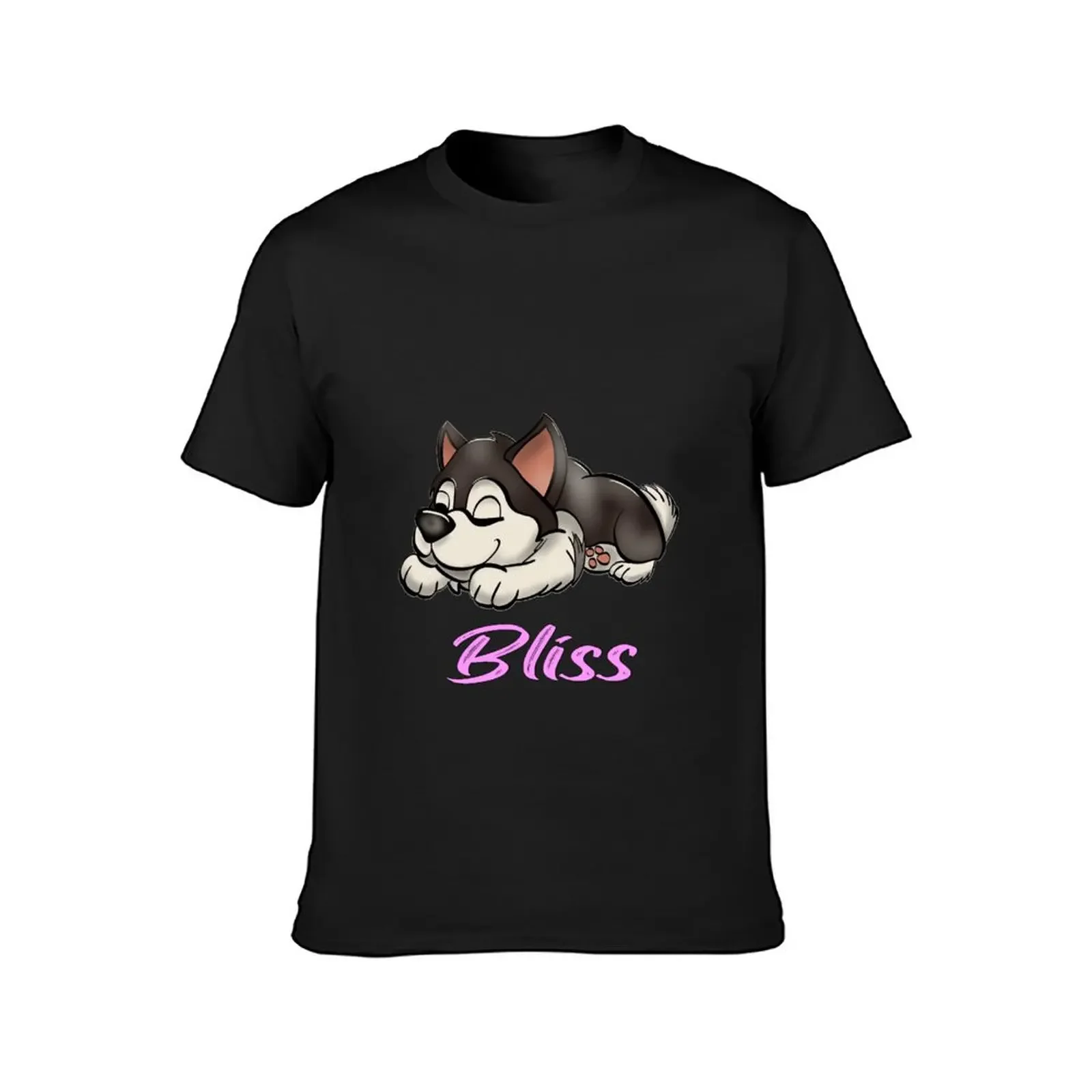 Bliss Yoga Malamute Husky T-Shirt basketball graphic tees essential t shirt vintage graphic tee mens clothing