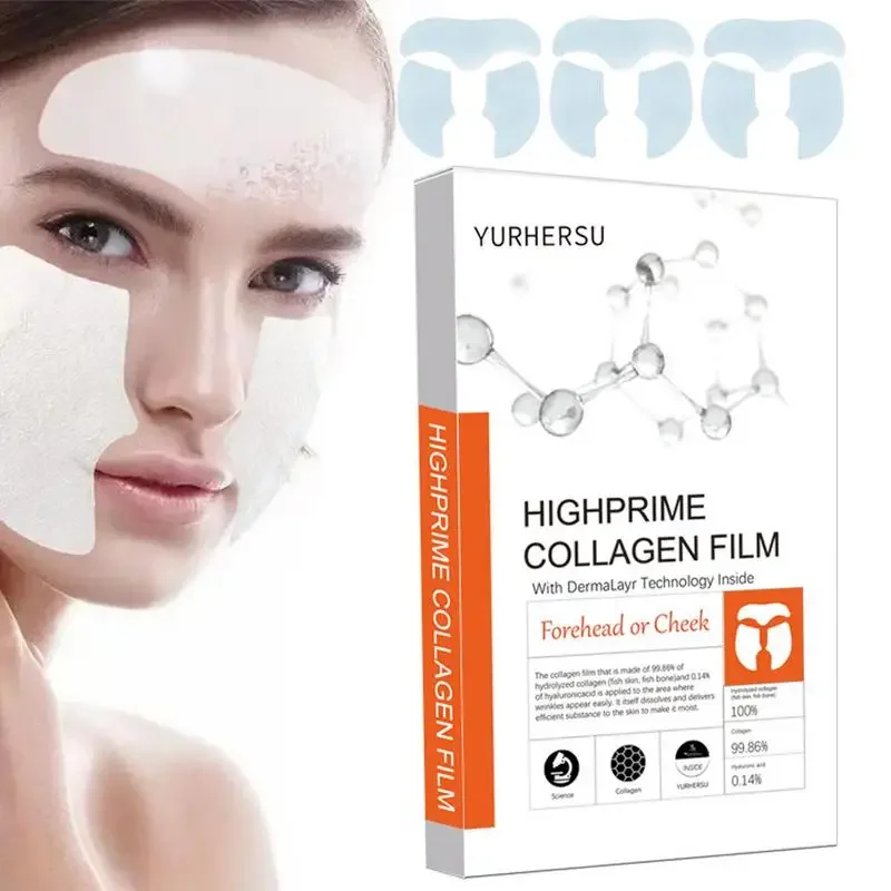 

3 Patches Collagen Film Paper Soluble Facial Mask Cloth Anti-Aging Water Face Filler Full Collagen Fiming Lifting Face Skin Care