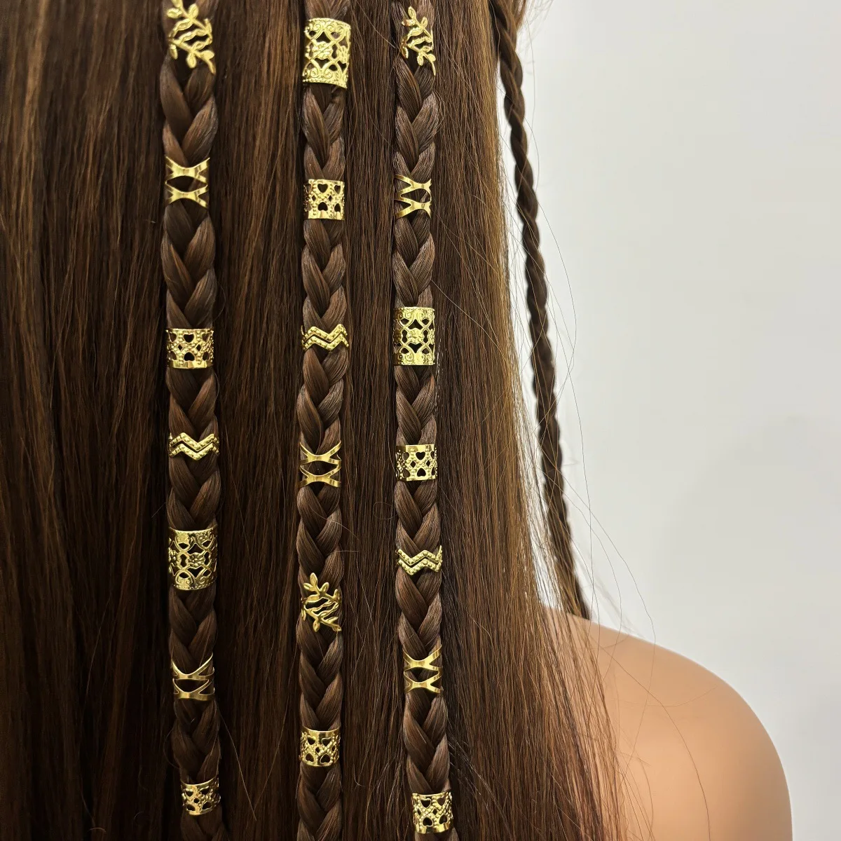 

50 шт./пакет, полый металлический парик «сделай сам», дреды для наращивания волос, кольца для волос-набор аксессуаров для волос