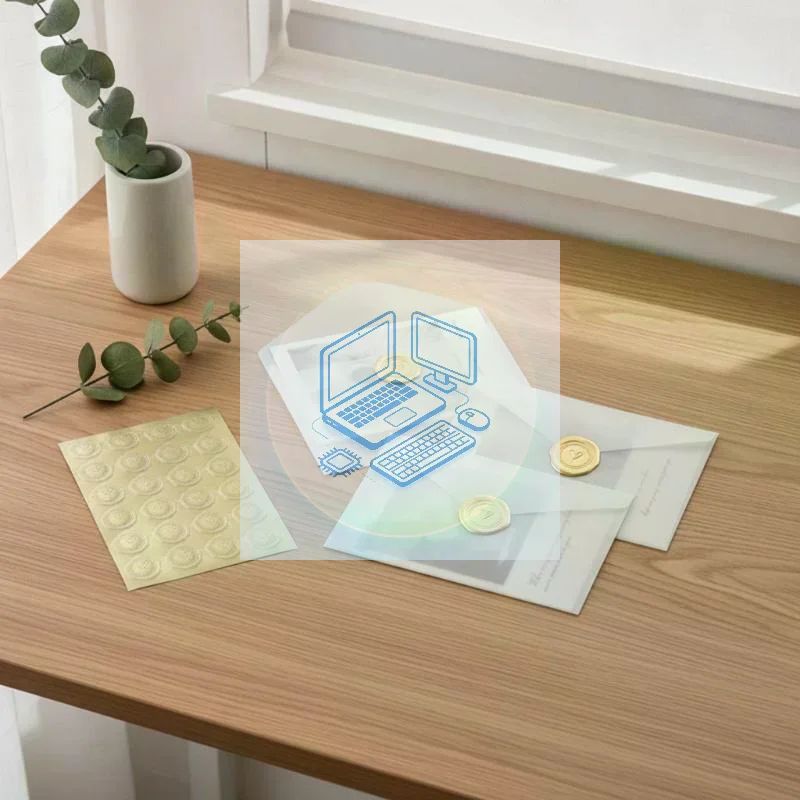10PCS Semi-transparent Paper Envelopes, DIY Postcard Storage Pocket, Wedding Invitation & Greeting Card Gift Packing Envelope