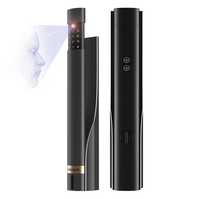 

High Quality Titanium Aluminum Alloy 3D Face Recognition And Fingerprint Smart Lock With Doorbell