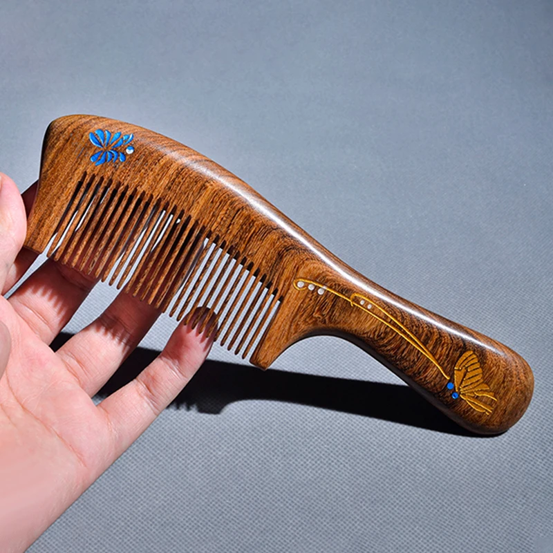 Peine de madera para cerrar los dientes, masaje de cabeza antiestático, herramientas para el cuidado del cabello, accesorios de belleza, suministros de belleza, 1 Uds.