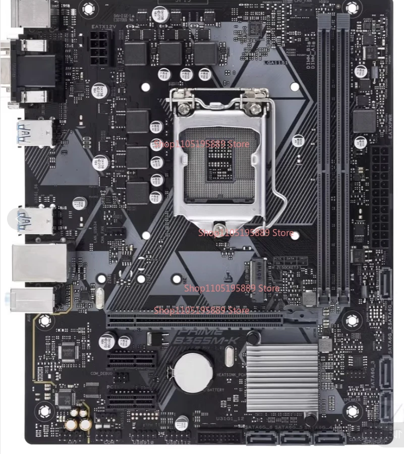 

Материнская плата ASUS B365M-K, DDR4, 1151-контактный разъем, поддержка процессоров 6-го, 7-го, 8-го и 9-го поколений, с разъемом M.2