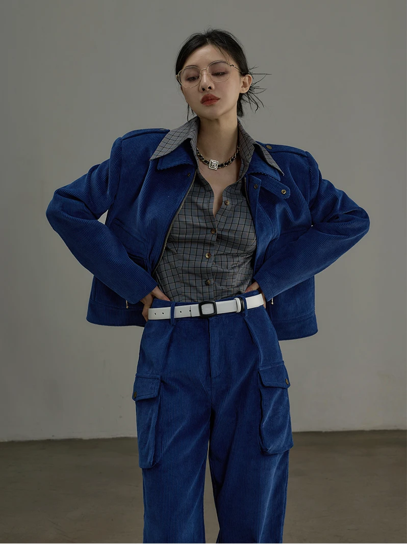 

Antique Sle Women's Long Sve irt Collared Plaid Layering irt Resistant to Wrinkles Slim Fit Autumn Winter Blue irt