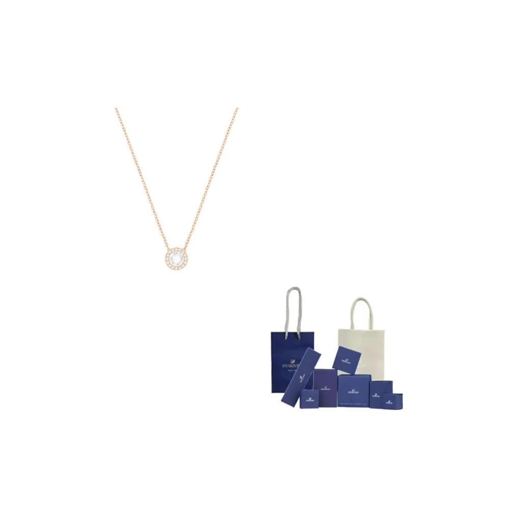 Swarovski Beating Heart Metal Necklaces Women's Rose Gold 5367855
