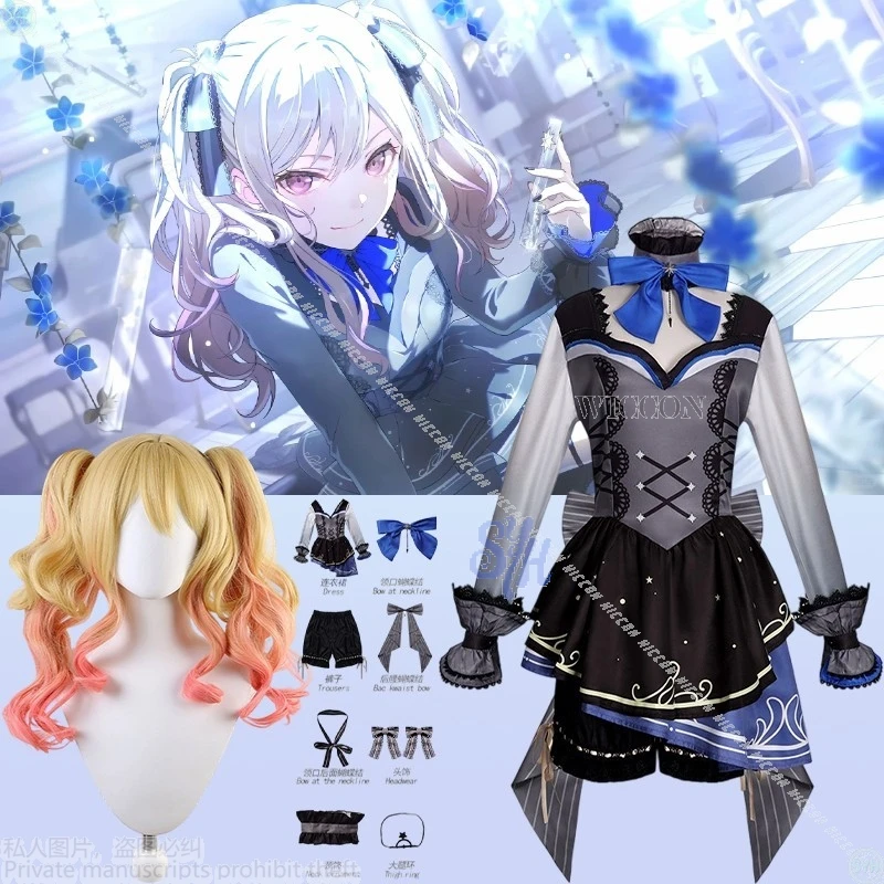 

Аниме-игровой проект Sekai Косплей Tenma Saki Leo/need Lnwl2 disfraz Модное готическое платье Kawaii Парики с бантом Хэллоуин Рождественская вечеринка