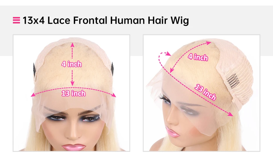 38 Inches 220 Density 360 Lace Frontal Wigs Straight Lace Frontal Wig