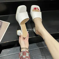 NEW High Heel Platform Square Toe Women Sandals Open Toe High Heels Party Summer Female Pumps Fashion Shoes Large Size 35~46