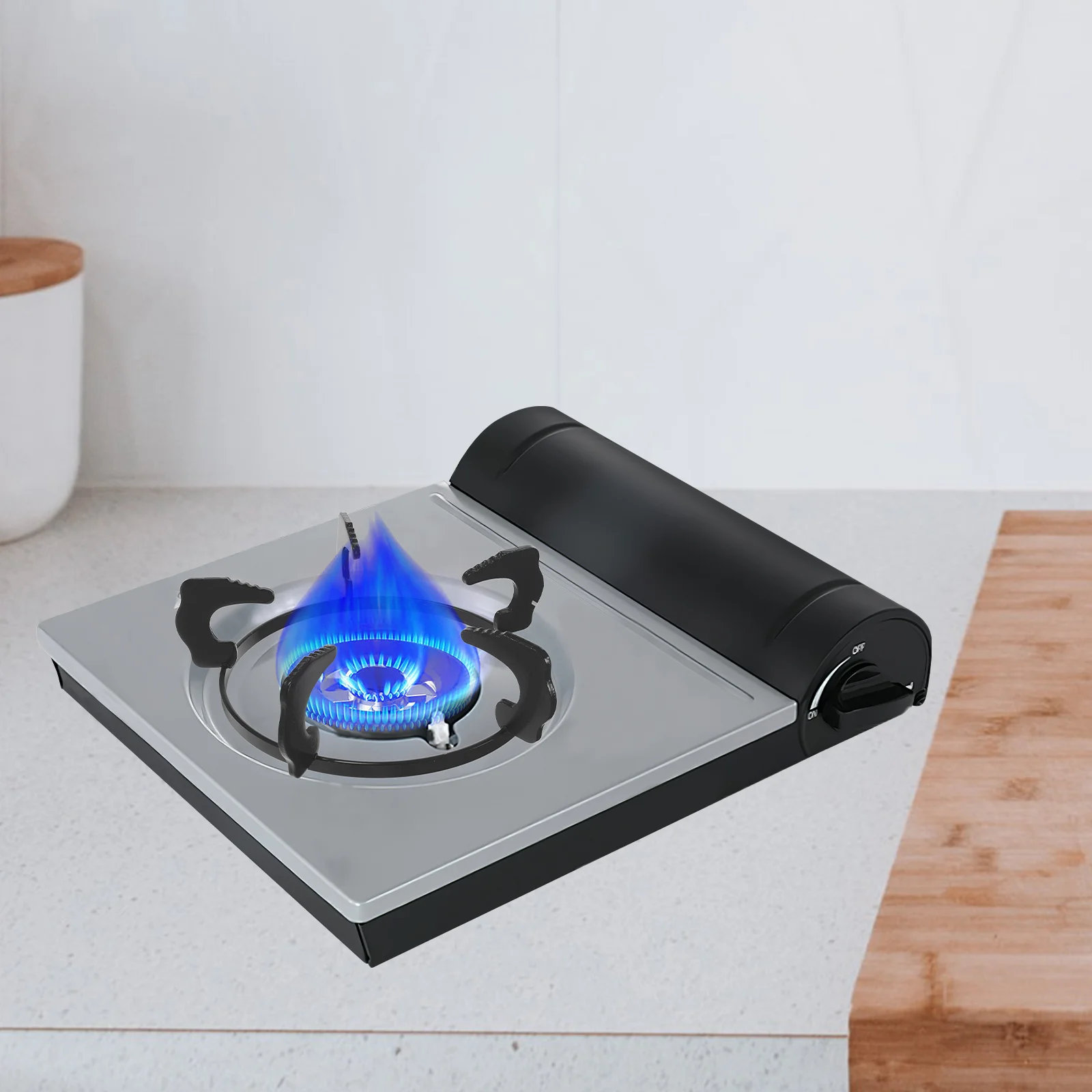 Gas Stove Bracket Non-slip Anti-skid Pot Penetration Anti-slip Wok Cooker Iron Black