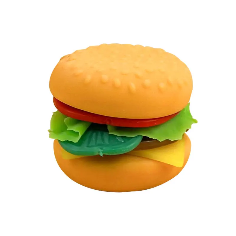 2024 New Creative Detachable DIY Super Soft Simulation Burger Wet Squishy Pinch Squeeze Toy Adult Spoof Hamburger Kids Toy Gifts