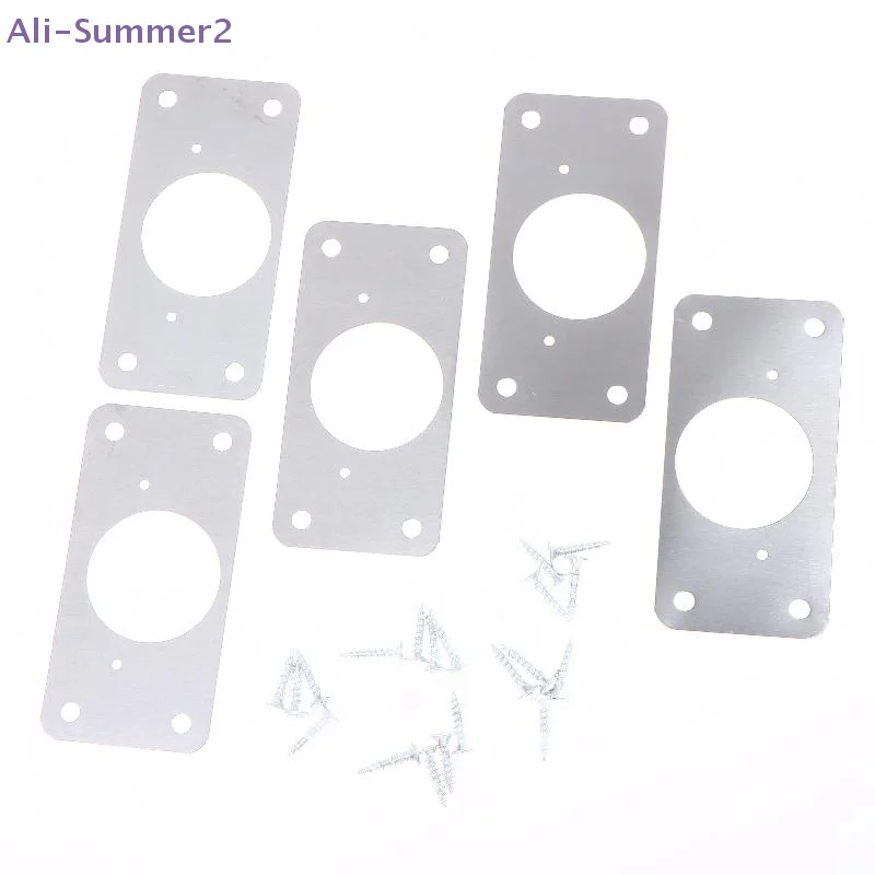 {Summer2} Cabinet Hinge Plate Kit For Home Kitchen Cabinet Furniture With Holes, Stainless Steel Door Hinge Mounting Plate