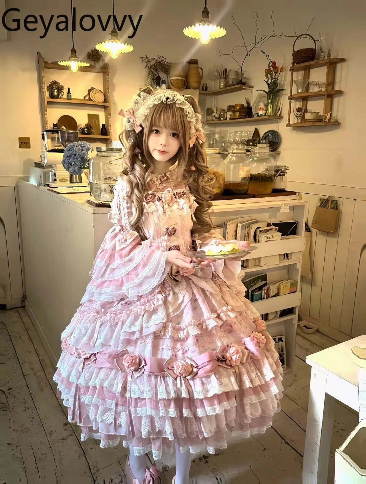 فستان JSK الأصلي عالي الخصر للتخسيس للفتيات الجميلات متعدد الاستخدامات مزين بالزهور فساتين الأميرة الطويلة ومجموعة القمم الداخلية #1