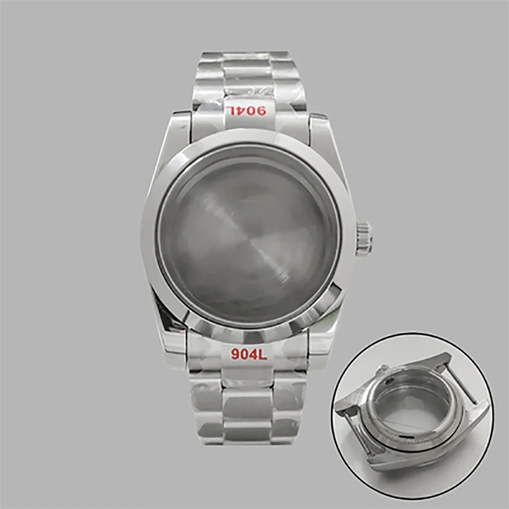 

NH35 Case 36mm Stainless Steel Oyster Perpetual Tooth Ring Case Sapphire Glass Flat Mirror Watch Case for NH35/NH36 Movement DIY