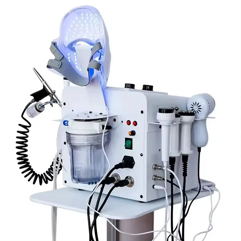 8-in-1 waterzuurstof gezichtsmachine Diepe reiniging Aqua Peeling Aanscherping Hydro Dermabrasie Bubble Huidverzorging Spa Schoonheidsapparaat