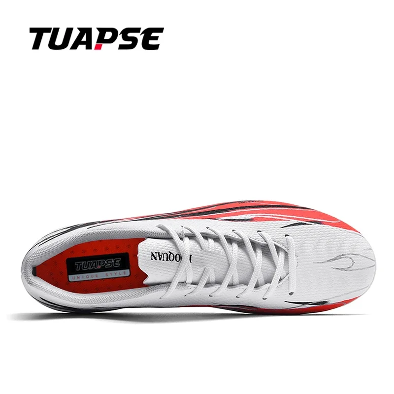 TUAPSE Teenager Soccer Shoes TF/FG Professional Comfortable Non-Slip Outdoor Grass Training Sports Men Cleats Size 32-47