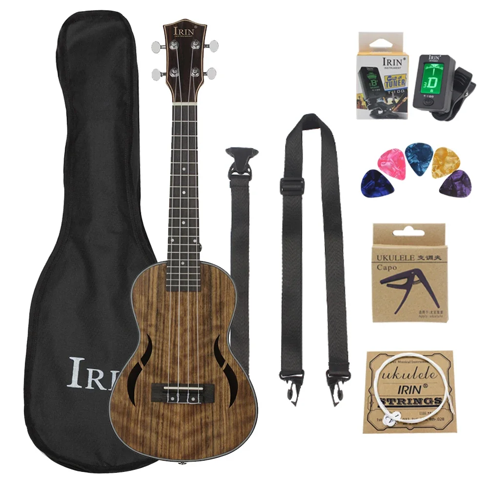 

26 Inch Ukulele 4 Strings Hawaiian Guitar Walnut Body Guitarra Ukulele With Bag Strings Tuner Capo Guitar Parts & Accessories