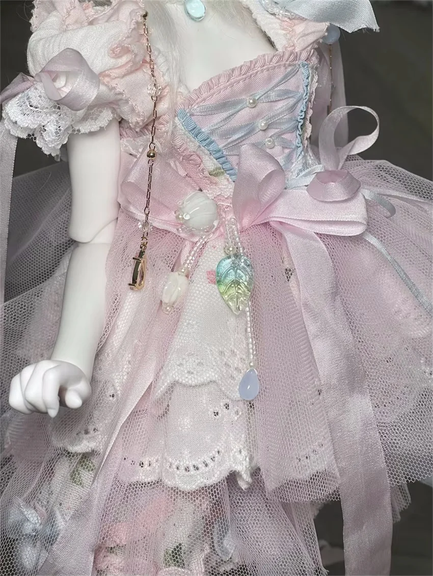 

Наряд BJD Кукла Фея Платье Наборы из 3 предметов Эльф 1/4 1/5 Одежда Игрушки Девушки Розовый MDD Красивая Короткая Юбка Ожерелье Аксессуары Для Кукол