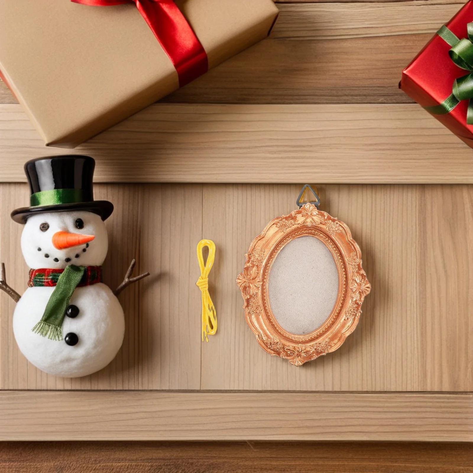 إطارات صور عتيقة صغيرة إطارات فنية شجرة عيد الميلاد الإبداعية خفيفة الوزن وسهلة التركيب وإزالة ديكور زينة شجرة صغيرة