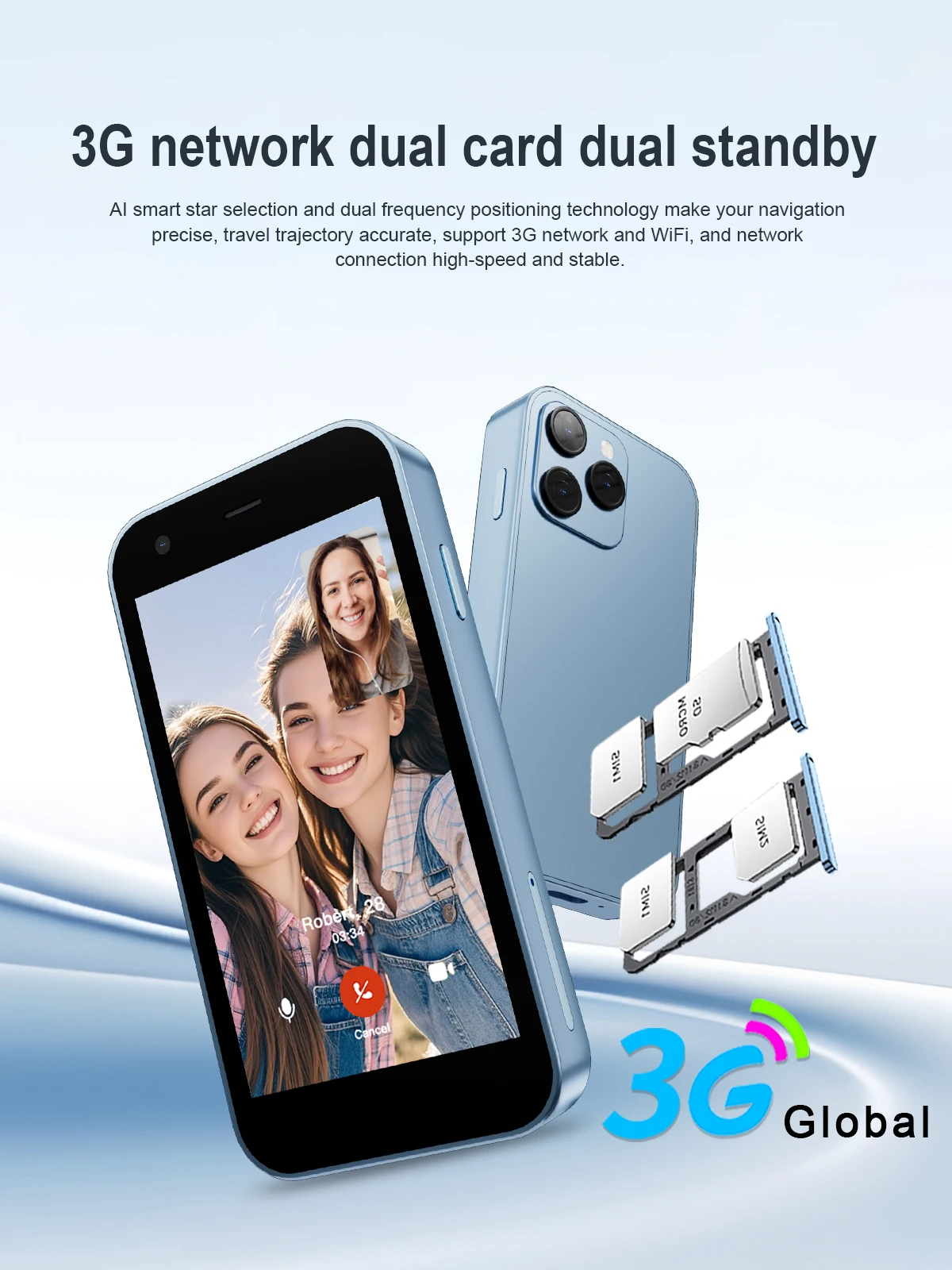 SERVO 15SE Super Mini Smartphone3G WCDMA Dual SIM Android System 2GB+16GB Play Store Wifi 3.0" Small Pocket Cheap Smart Phones