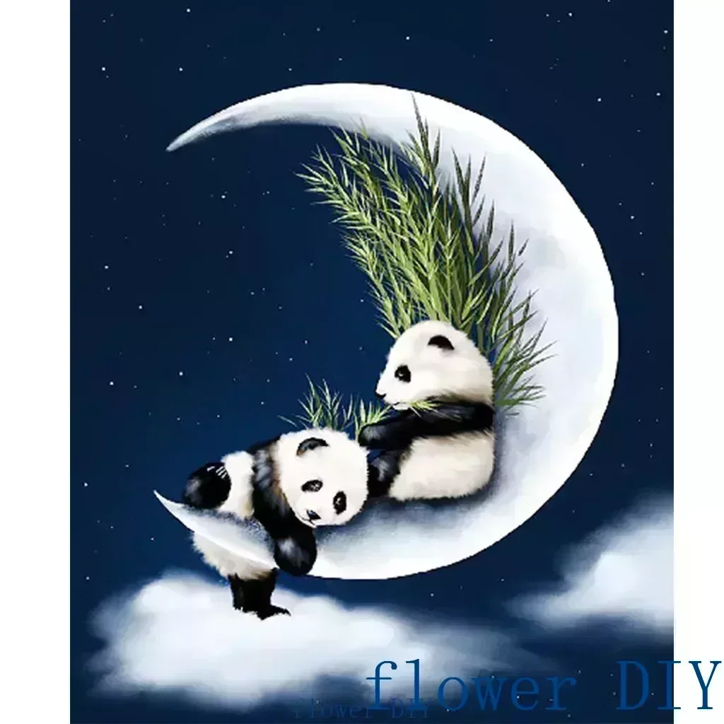 

Flower Diy2620-209.93 Cartoon Digital Oil Painting Moon Night Scene Filling Suitable For Adults Hand-painted Suit Handicraft 2