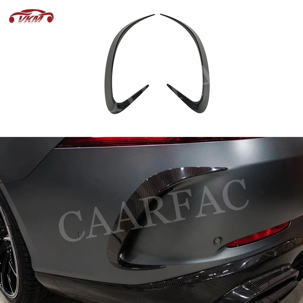 Dry Carbon Fiber / FRP Rear Bumper Air Vent Outlet Trim Strip Canards Spoiler For Benz AMG GT50 GT53 GT43 2019 -2023