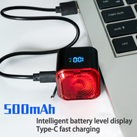 New Smart Bicycle Taillight Digital Power Display Brake Sensing Auto Start Stop TypeC Charge Waterproof Cycling Accessory 자전거용품