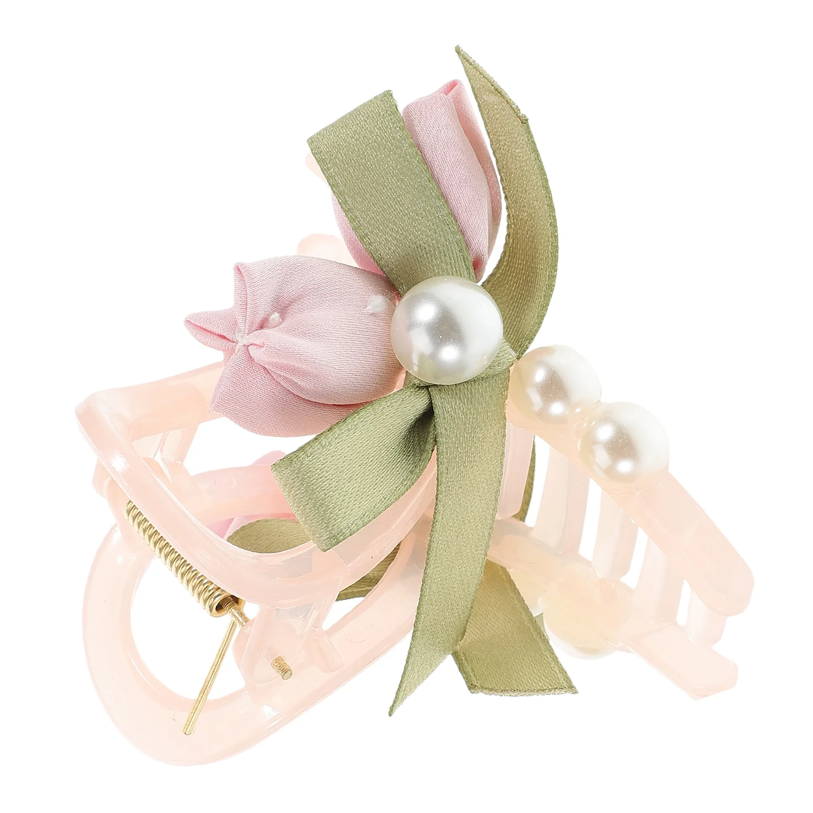 

Tulip Hair Claw Clip Women Fabric Barrette Clamp Styling Accessory Small Flower Cute Vintage Bridesmaid Hair Accessories