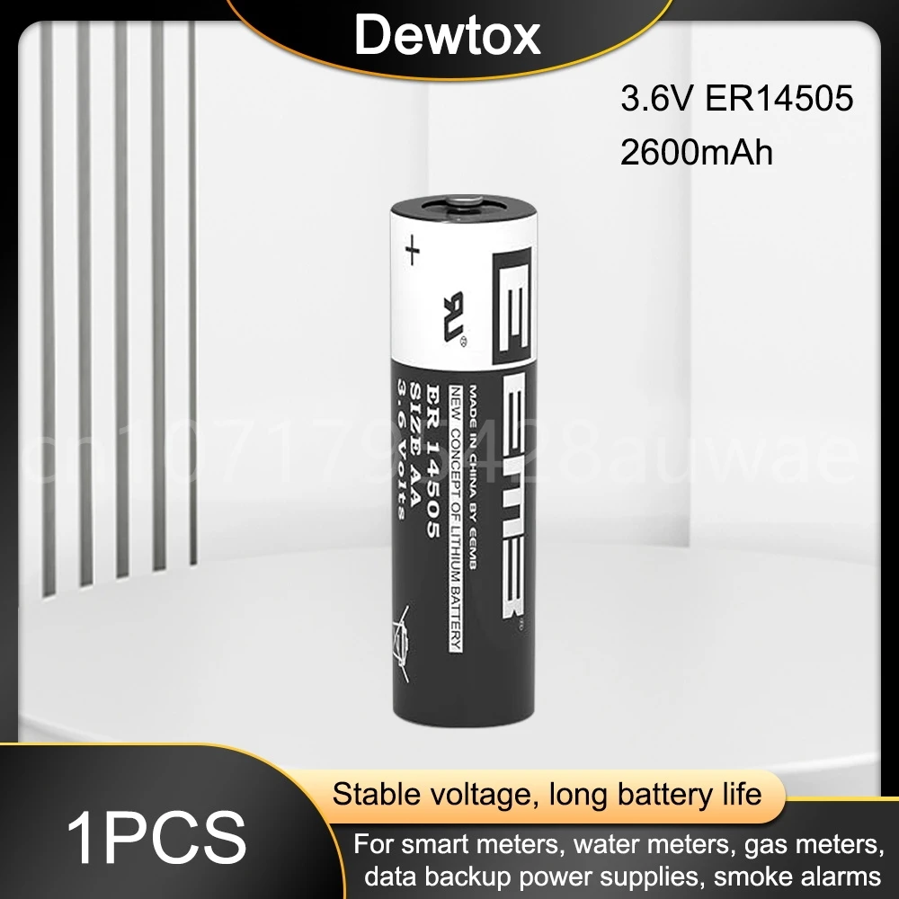 1PCS New 3.6V 2400mAh ER14505 14505 AA Non-rechargeable Lithium Battery for ETC PLC Equipment CNC Machine Gas Water Meter