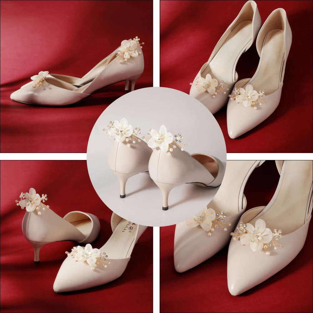 

Detachable Shoe Buckle Removable Alloy Women Pearl Wedding Banquet Clip DIY Decoration Shoe Accessories Elegant Style