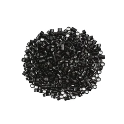500 Pcs 4.0mm Micro Rings Links Beads Aluminum Micro Links 5 Color Hair Beads No Silicone Nano Rings for Human Hair Extensions