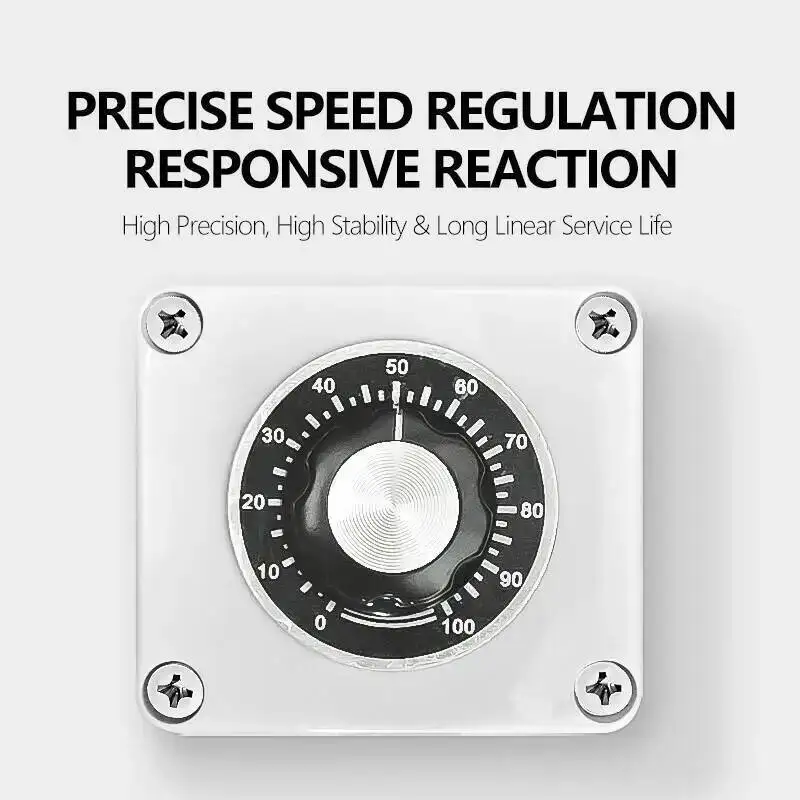 Potentiometer Knob Switch 4.7 10k 500k Waterproof Frequency Converter Speed Control Box Power Control