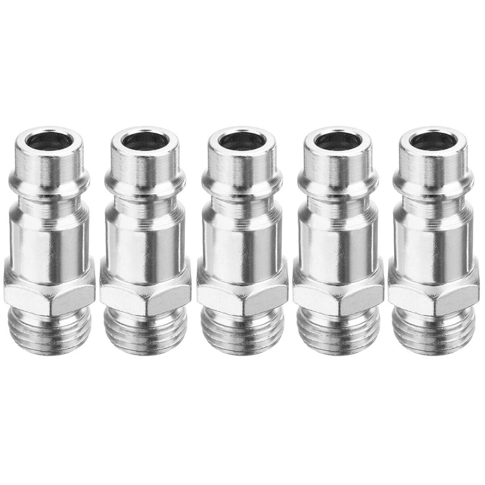 user friendly Euro Air Line Hose Fitting Connectors with Quick Release for 1/4 For BSP Male Thread (Pack of 5)