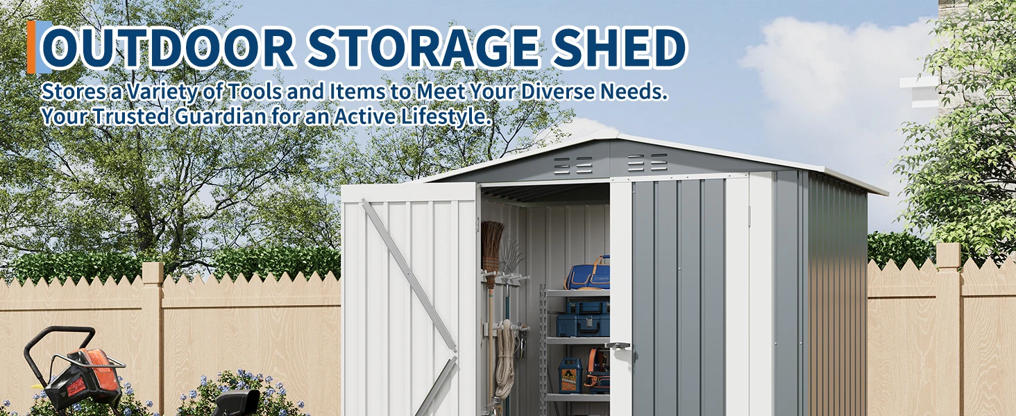 Metal Garden Storage Shed — product detail 1
