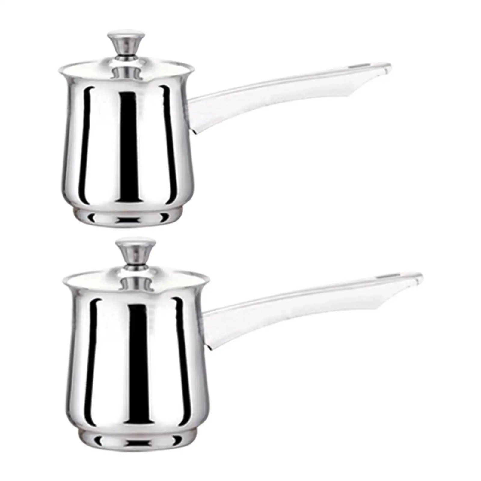 Coffee Pot Coffee Maker Even Heating Modern Teapot with Handle Milk Warmer Stainless Steel for Delicious Daily Travel Camping