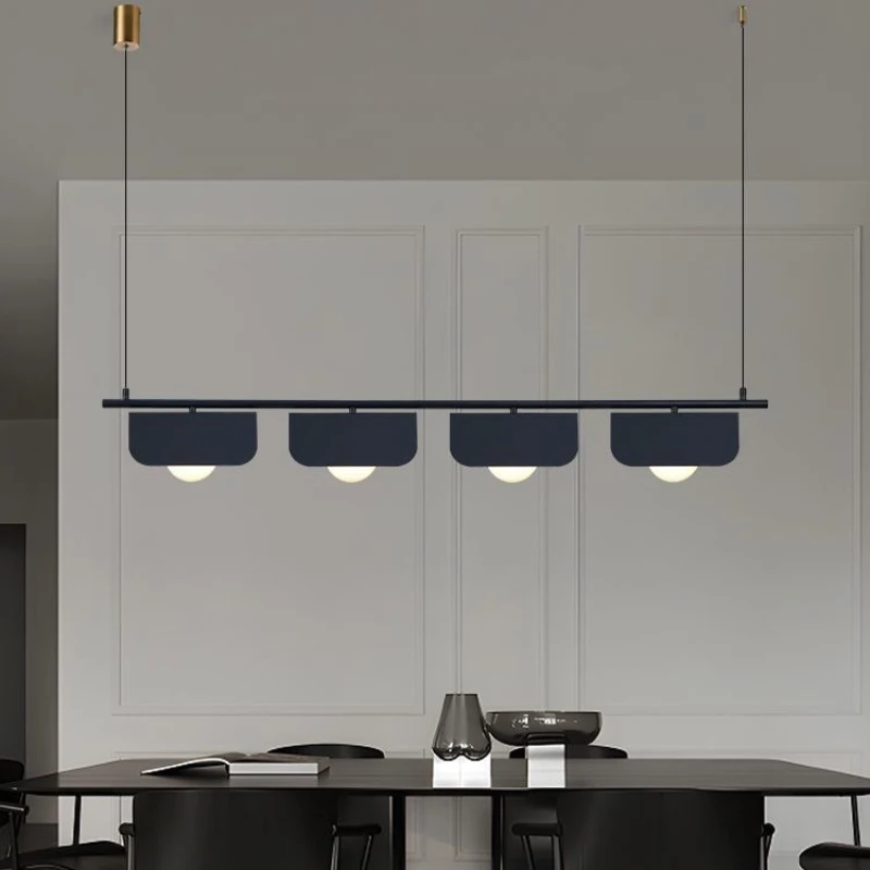 

Nordic Luxury Restaurant, Tea Room, Chandelier Dining Table Bar Counter Island Platform One Line Long Dining Hanger