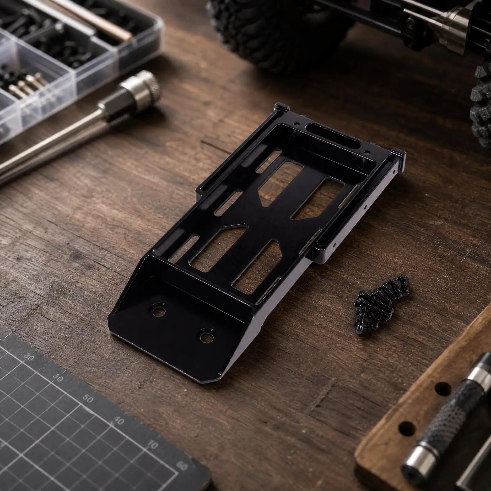 Sturdy Aluminum Car Fixing Base for MN86S MN128 RC Truck Chassis Battery Tray