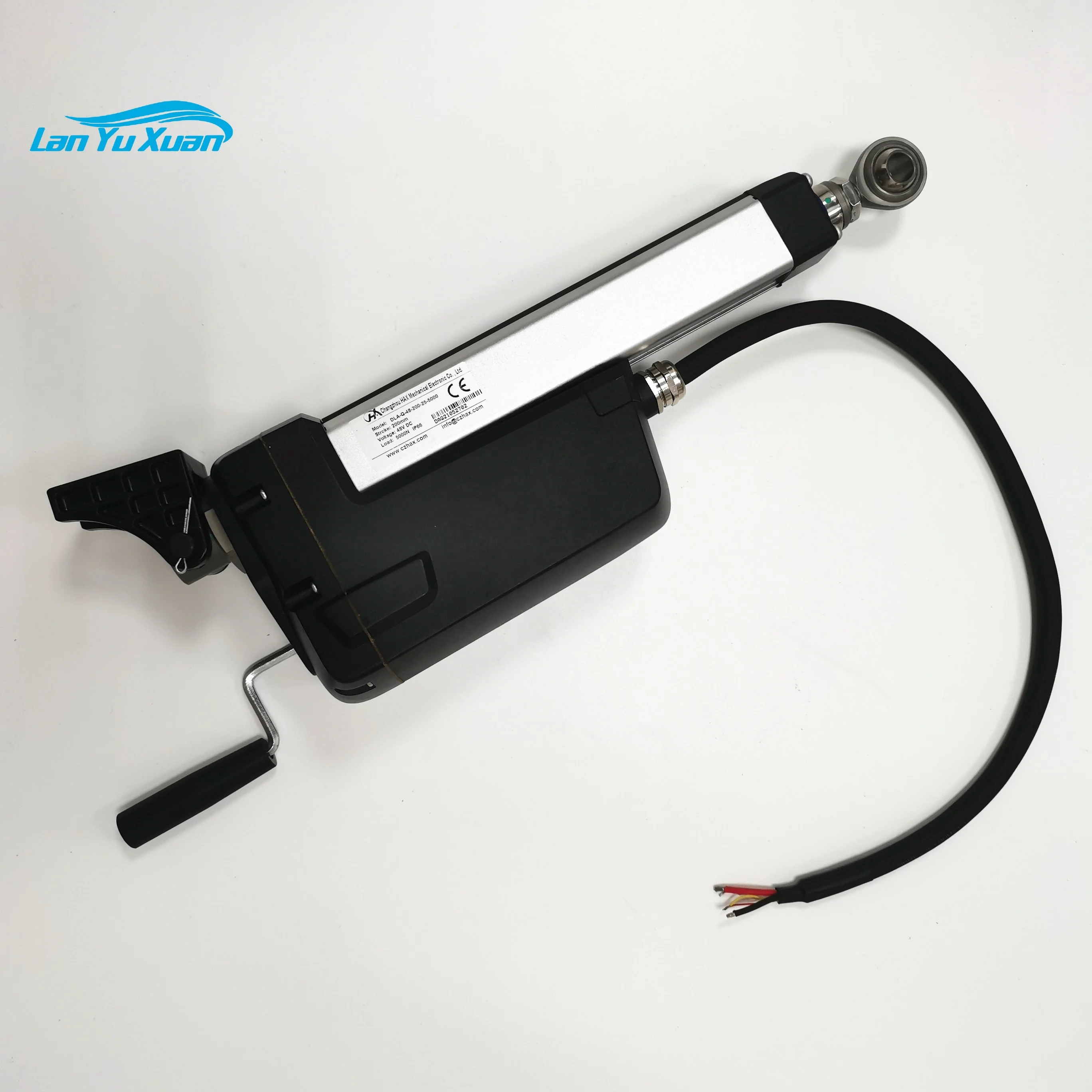 linear actuator with manual hand crank