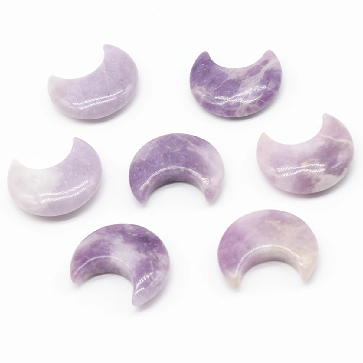 5 قطعة الخرز الحجر شبه الكريمة الطبيعية القمر شكل اللازورد كوارتز الورد لصنع المجوهرات هدايا ديكورات المنزل