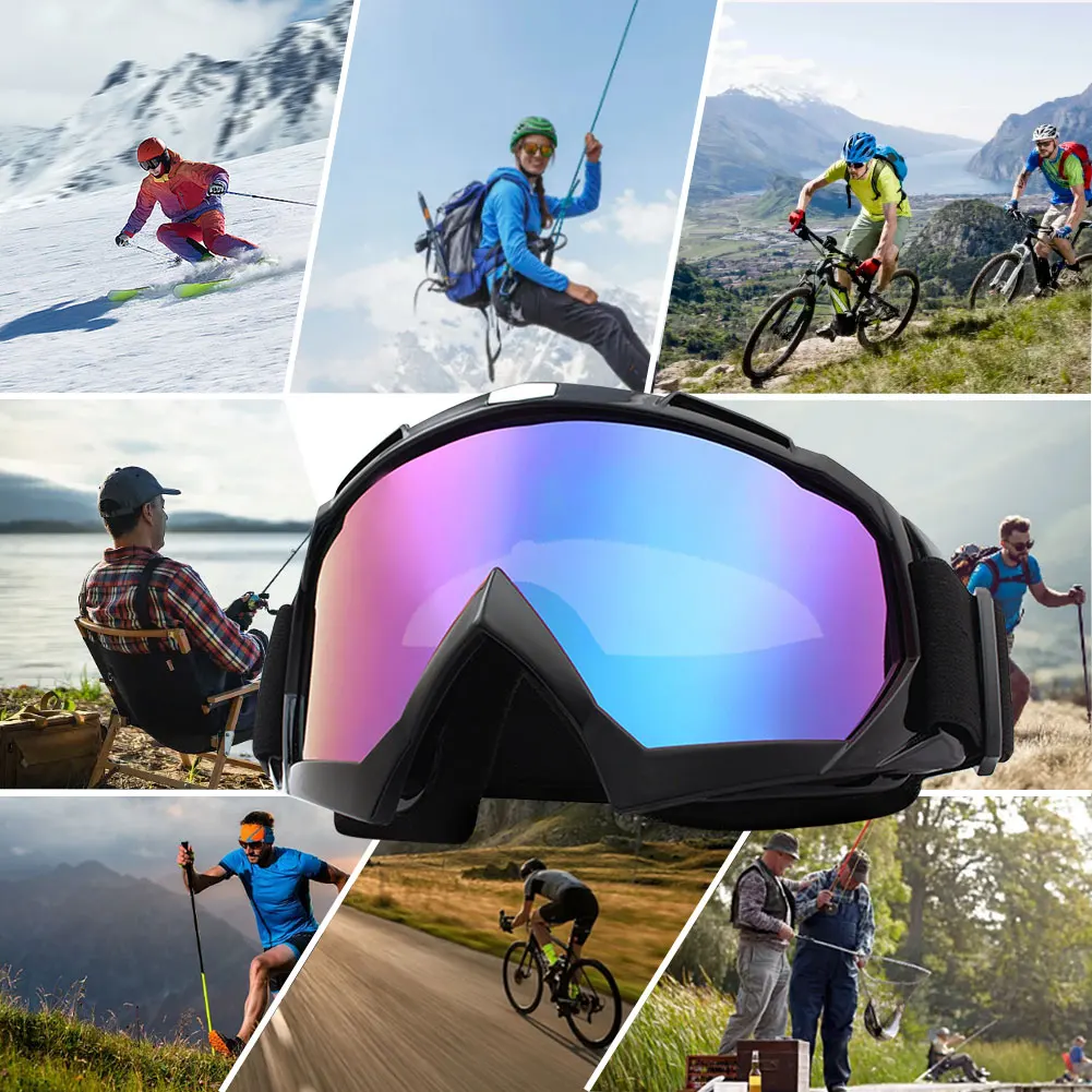 

Cycling Goggles Windproof Snowboard Goggles Anti-Fog Protective Goggles UV Protection for Winter Outdoor Sport