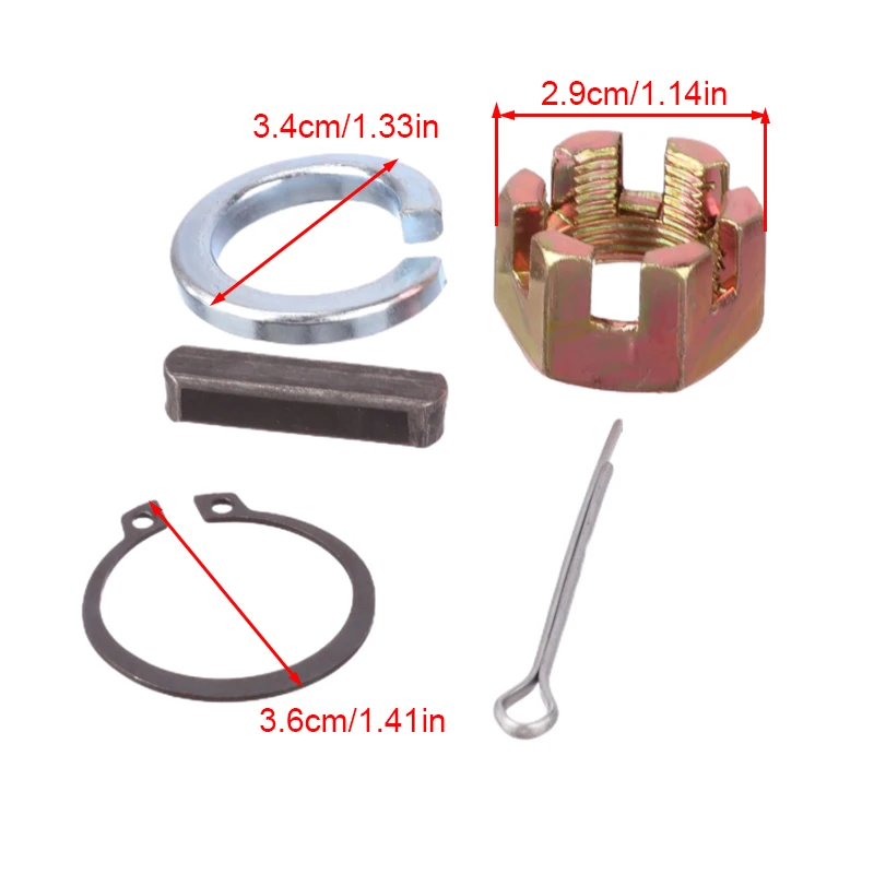 High-Quality Hexagon Slotted Nuts – Rear Axle Ball Joint Parts for 50cc-250cc ATV/Kart/Dirt Bike/Quad Bike
