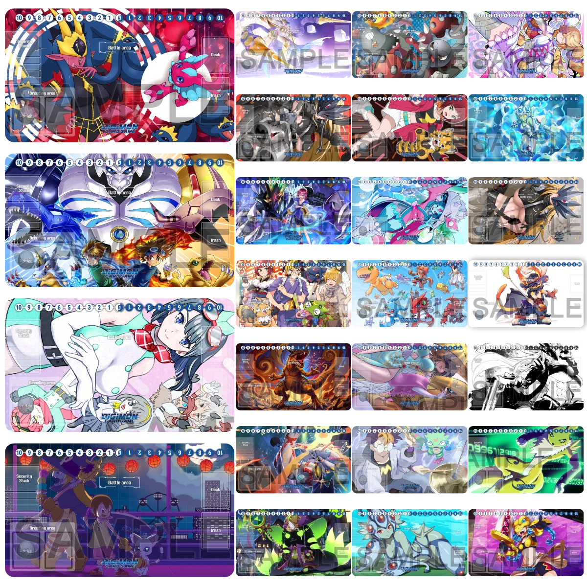 024 Digimon Time Stranger Playmat Yuki Kanan Medusamon Omnimon DTCG Tenma Tomorou Gekkomon Mata Renamon Ranamon ‌   Podkładka pod mysz TCG