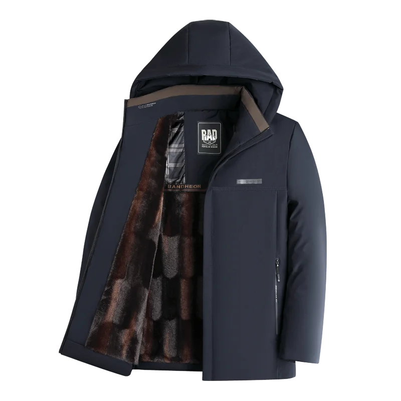 

Warm Jacket Men's Winter Wool Cotton Lining Thick Hooded Casual Cotton Jacket Sportswear Plus Size Sweatshirt