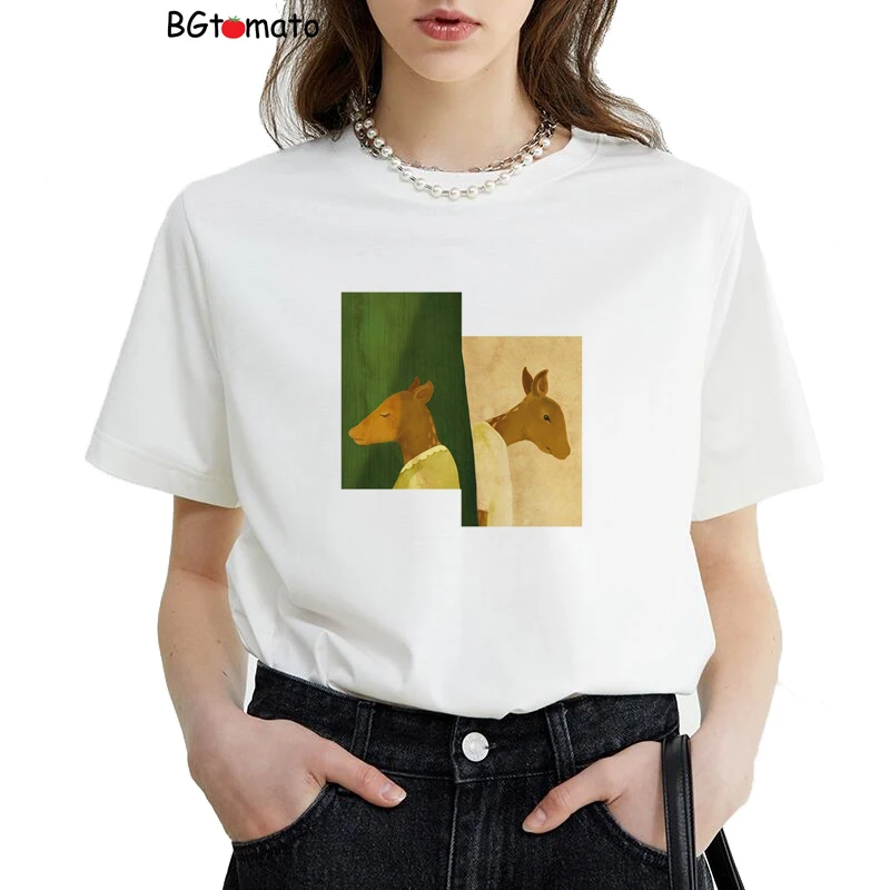 

New style Art Painting t-shirt 2022 fashion trendy shirt good quality comfortable cotton tshirt for girls A026