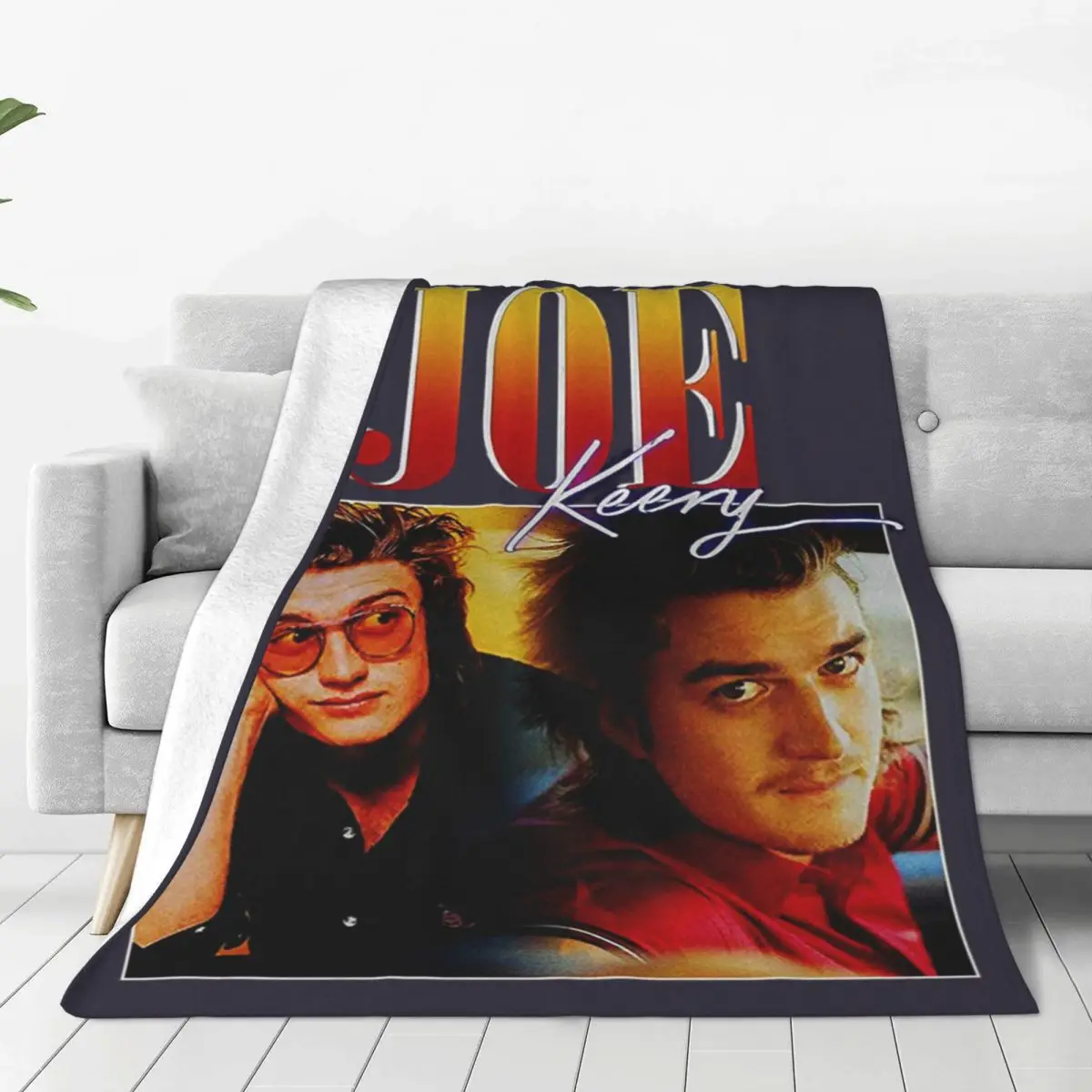 Joe Keery Flannel Blanket Quality Super Soft Music Concert Tour Throw Blanket Winter Travelling Bedroom Aesthetic Bedspread