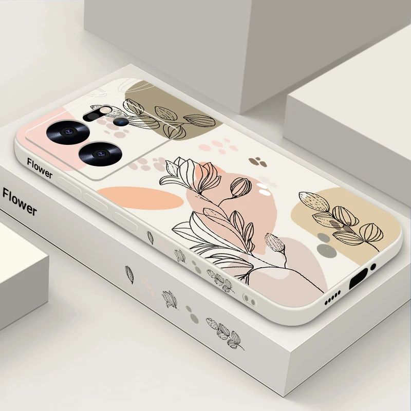 Flower Case For Xiaomi 13T 11T Poco F6 F3 X6 X5 Pro Mi 11 Lite 5G NE Funda Redmi Note 13 12 11 10 Pro 11s 14 Lanyard Cover